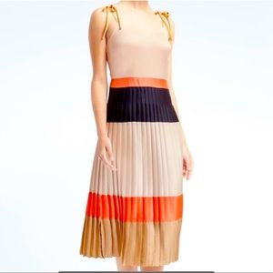 Neapolitan Colorblock Pleated Dress